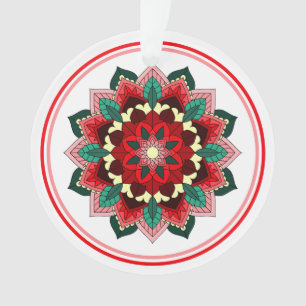 Mandala Motif 02 en ornement rouge