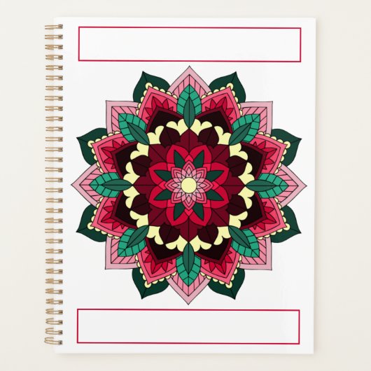 Mandala Motif 02 en rose profond (Devant)