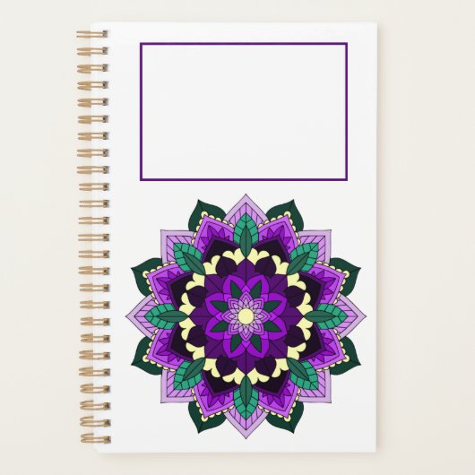 Mandala Motif 02 en violet (Devant)