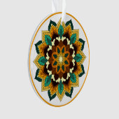 Mandala Motif 2002 en jaune et bronzette (devant)