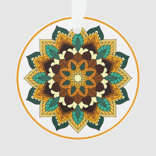 Mandala Motif 2002 en jaune et bronzette (devant)