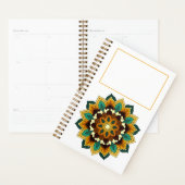 Mandala Motif 2002 en jaune et bronzette (Devant avec enveloppe)