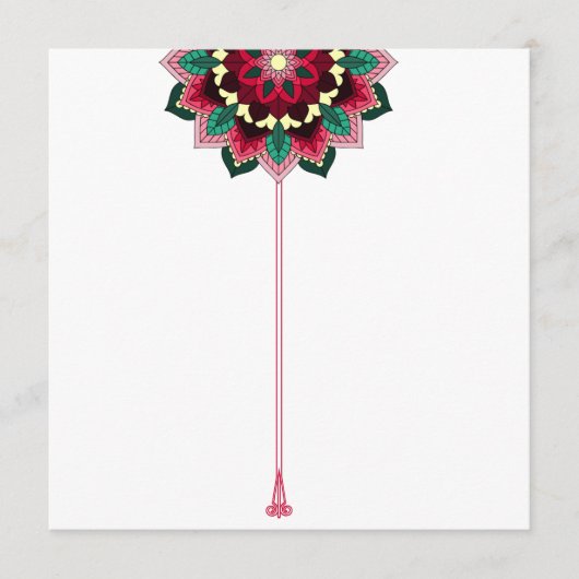 Mandala Motif 2002 en menu plat rose foncé (Devant)