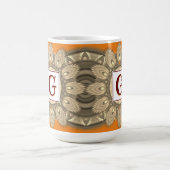 Mandala motif de la grande tasse de café initiale  (Centre)