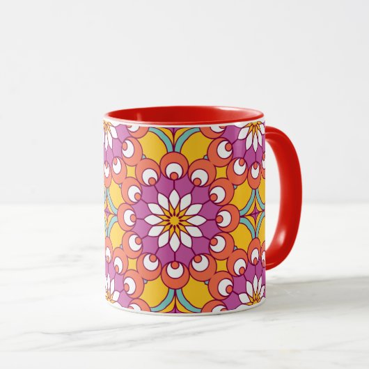 Mandala Motif Mug (Devant droit)