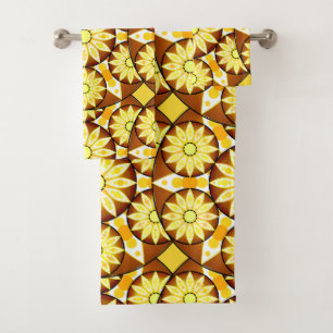 Mandala Motif, nuances de Brown et d'or