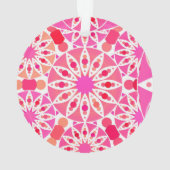 Mandala motif, tons rose et corail (dos)