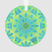 Mandala motif, turquoise, bleu, vert citron (dos)