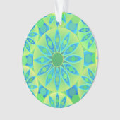 Mandala motif, turquoise, bleu, vert citron (devant)