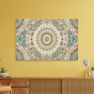 Mandala Mozaïek Wall Art Canvas Afdruk