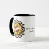 Mandala Mug, Tournesol avec Mandala Mug, Love Mug (Devant gauche)