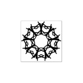 Mandala- Muster in Rund Rubberstempel (Afrduk)