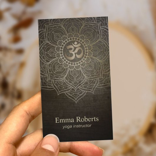 Mandala Namaste Om Yoga-leraar te ondertekenen Visitekaartje