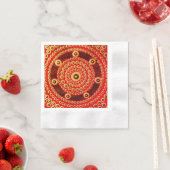 Mandala Napkin, serviettes en papier à cocktail mo (En situation)