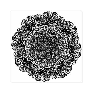 Mandala Natuur Floral Rubberstempel
