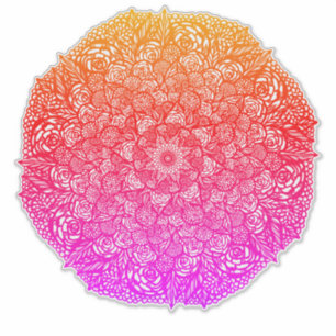 Mandala Natuur Floral Sticker