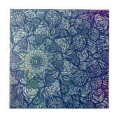 Mandala Natuur Floral Tegeltje (Voorkant)