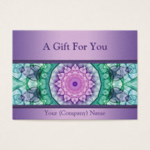 Mandala nénuphar moderne violet certificat cadeau