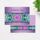 Mandala nénuphar moderne violet certificat cadeau (Bureau)