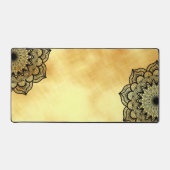 Mandala noir sur fond or doux (Recto)