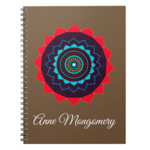 Mandala, nom personnalisé Cahier spiralé