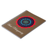 Mandala, Nom Personnalisé Carnet Spiral (Côté gauche)