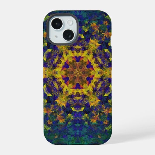 Mandala Numérique Jaune Bleu et Vert (Verso)