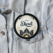 Mandala of Light and Blessing Diwali Ronde Button 4,0 Cm (In situ)