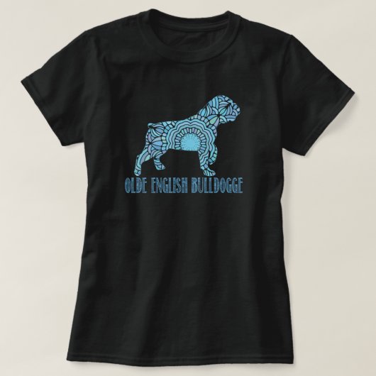 Mandala Olde English Bulldogge T-Shirt (Design devant)