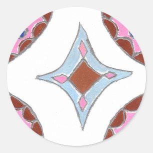 Mandala olieverfschilderij Art Print Ronde Sticker
