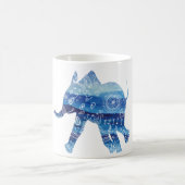 Mandala Olifant Art Wit 325 ml Classic Mok (Center)