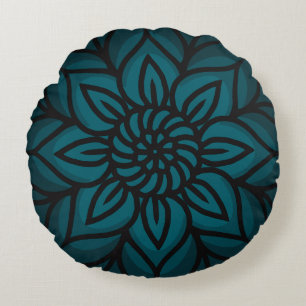 Mandala ontwerp rond kussen