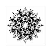 Mandala ontwerp rubberen stempel (Afrduk)