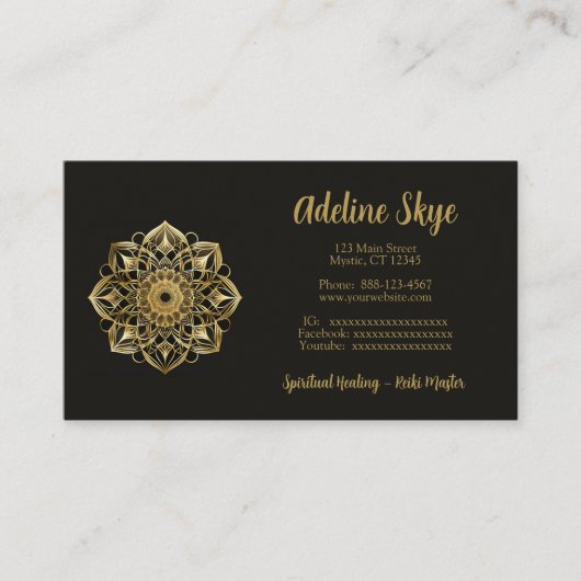 Mandala-ontwerp Visitekaartje (Voorkant)
