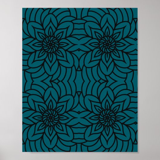 Mandala ontwerpprint, waardeposter papier (Matte) Poster (Voorkant)