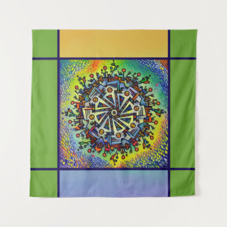 Mandala-ontwerpset van vloermatten wandkleed