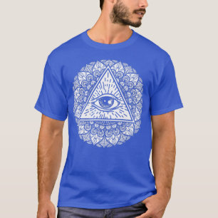 Mandala oog van Horus Lazy Halloween Costume Scary T-shirt
