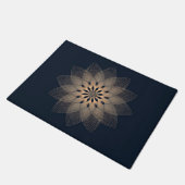 Mandala op blauw deurmat (Schuin)