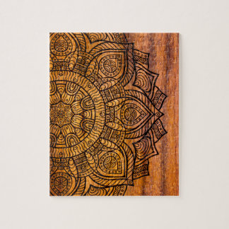 Mandala op hout legpuzzel