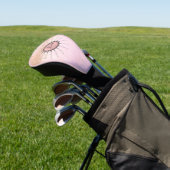 Mandala op Roze Frosted Glass Gepersonaliseerd Golfheadcover (Insitu)