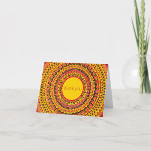 Mandala orange plié Merci