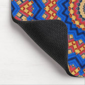 Mandala oranje blauw muismat (Hoek)