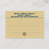 Mandala oriental - Carte de visite (Dos)