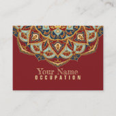 Mandala oriental - Carte de visite (Devant)