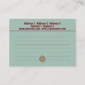 Mandala oriental - Carte de visite (Dos)