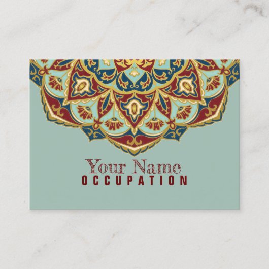 Mandala oriental - Carte de visite (Devant)