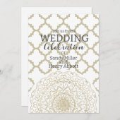 Mandala Oriental - Carte Faire-part de mariage (Devant / Derrière)