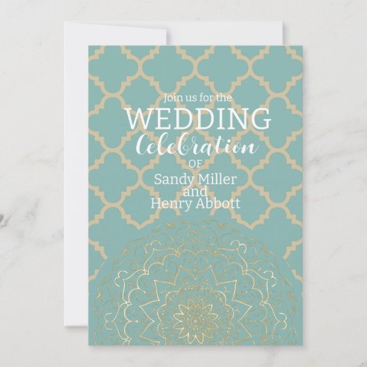 Mandala Oriental - Carte Faire-part de mariage (Devant)