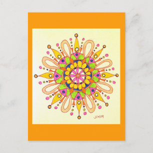 Mandala Originele tekening Briefkaart