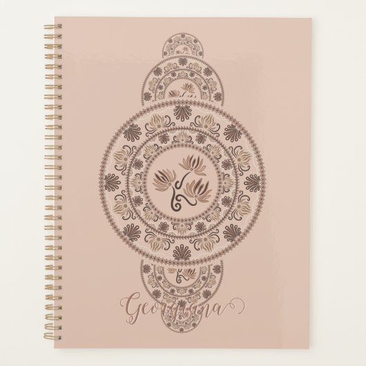 Mandala Ornementale Mocha Rococo Lotus (Devant)